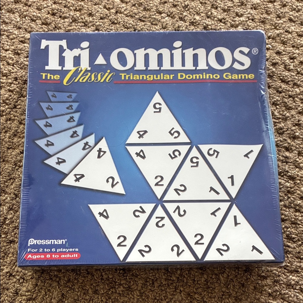 Tri-Ominos Classic Triangular Domino Game - Blue